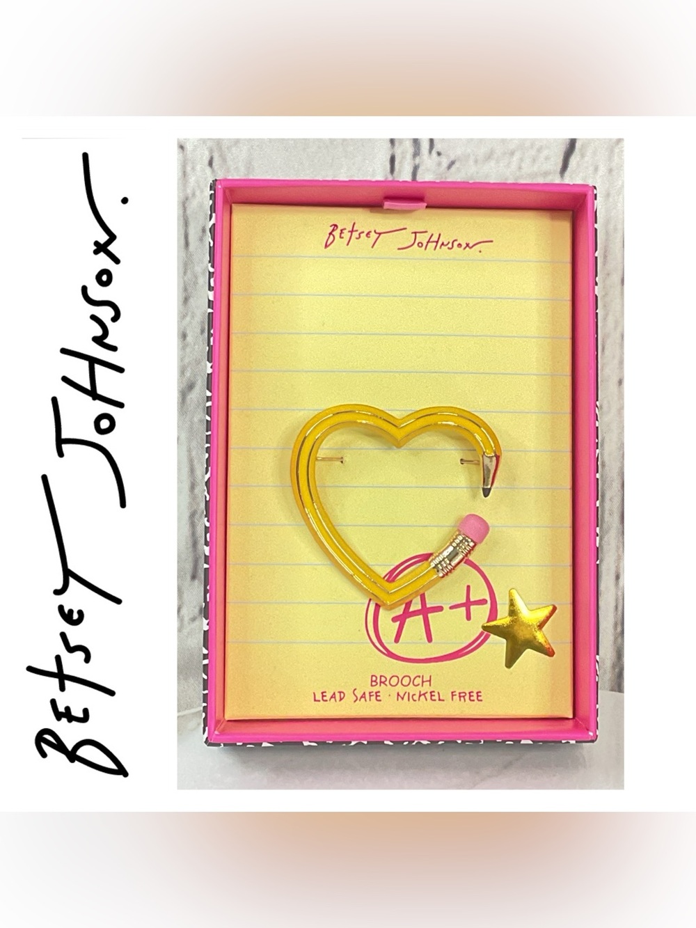 🌟🌟 Betsy Johnson Pencil Brooch